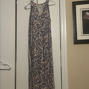 J. Jill Blue Floral Maxi Dress